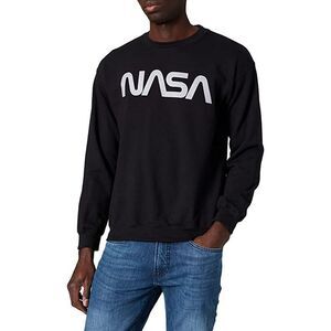 NASA Mens Modern Logo Cotton Sweatshirt / Black